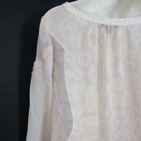American Eagle Outfitters Sheer Floral Peasant Top - Picture 7 of 8